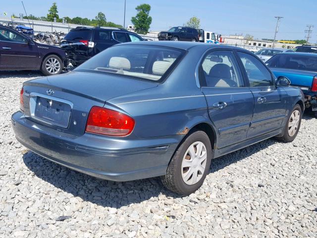 KMHWF25H45A117032 - 2005 HYUNDAI SONATA GL BLUE photo 4