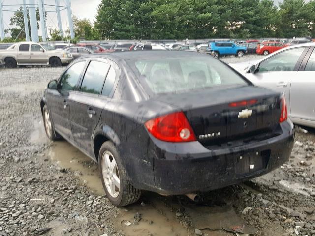 1G1AT58H297233734 - 2009 CHEVROLET COBALT LT BLACK photo 3