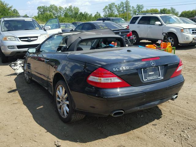 WDBSK71F47F121845 - 2007 MERCEDES-BENZ SL 550 BLACK photo 3