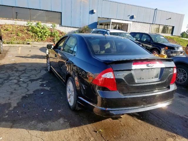 3FAHP0JA3CR322972 - 2012 FORD FUSION SEL BLACK photo 3