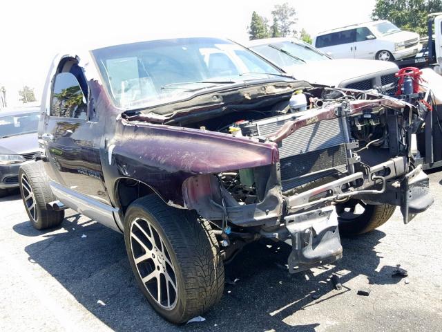 1D7HA16N34J144348 - 2004 DODGE RAM 1500 S BURGUNDY photo 1