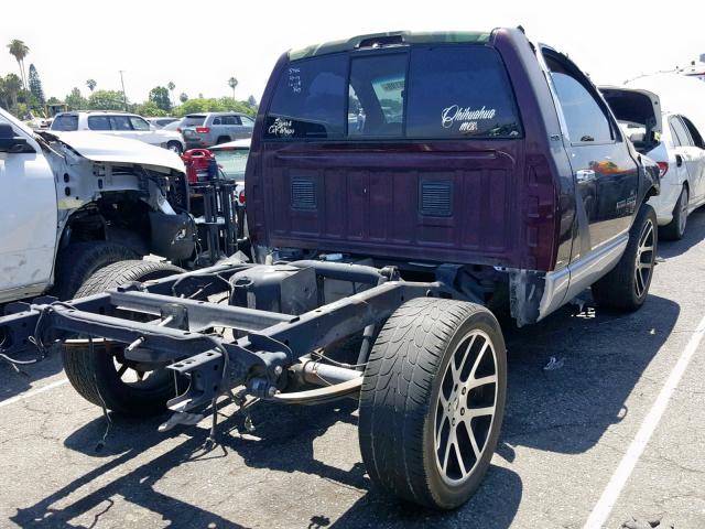 1D7HA16N34J144348 - 2004 DODGE RAM 1500 S BURGUNDY photo 4