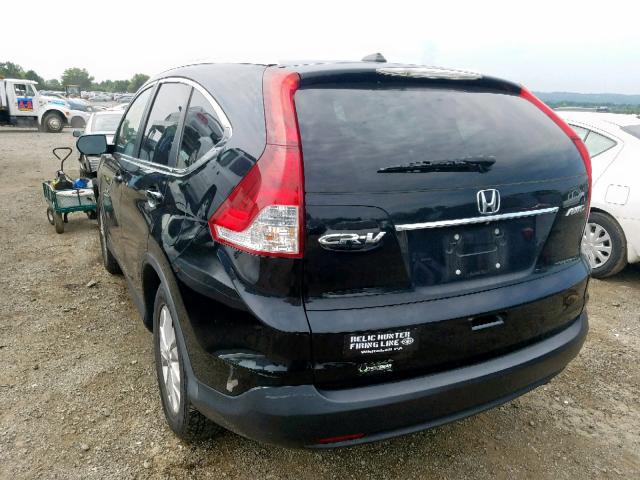 2HKRM4H7XEH666166 - 2014 HONDA CR-V EXL BLACK photo 3