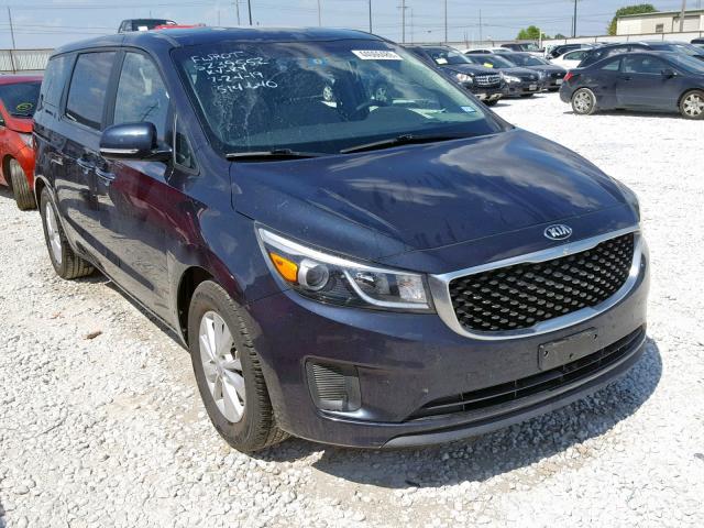 KNDMB5C16H6241177 - 2017 KIA SEDONA LX BLUE photo 1