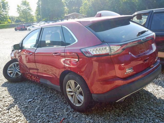 2FMPK4J9XHBC61879 - 2017 FORD EDGE SEL BURGUNDY photo 3