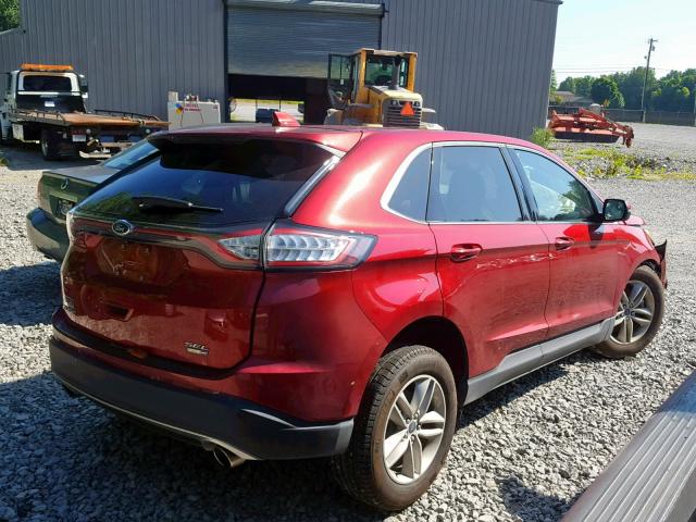 2FMPK4J9XHBC61879 - 2017 FORD EDGE SEL BURGUNDY photo 4