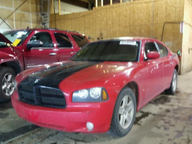 2B3CA3CV1AH266788 - 2010 DODGE CHARGER SX RED photo 2