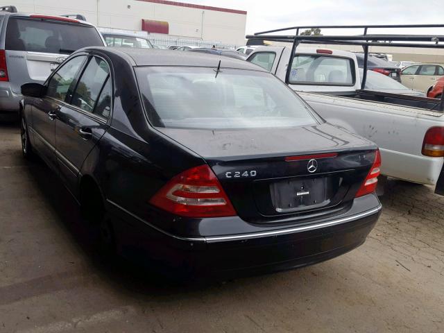 WDBRF61J05A653315 - 2005 MERCEDES-BENZ C 240 BLACK photo 3