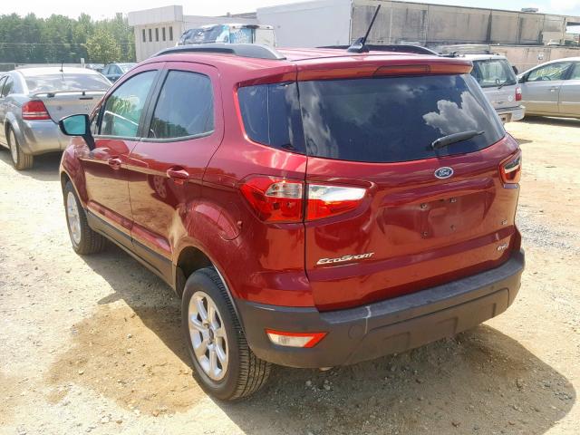 MAJ6P1UL9JC161596 - 2018 FORD ECOSPORT S RED photo 3