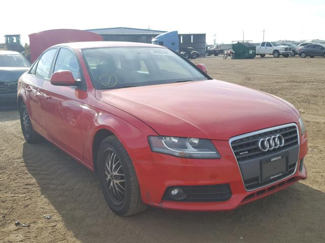 WAULF78KX9N026998 - 2009 AUDI A4 2.0T QU RED photo 1