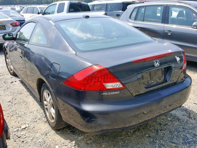 1HGCM72637A011575 - 2007 HONDA ACCORD EX BLACK photo 3