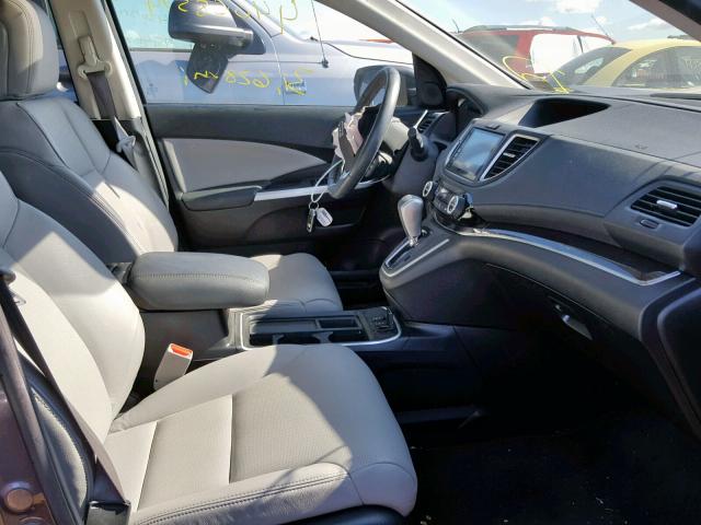 5J6RM4H95GL013299 - 2016 HONDA CR-V TOURI GRAY photo 5