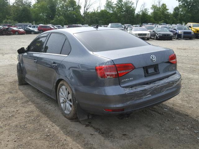 3VWLA7AJ1FM340965 - 2015 VOLKSWAGEN JETTA TDI GRAY photo 3