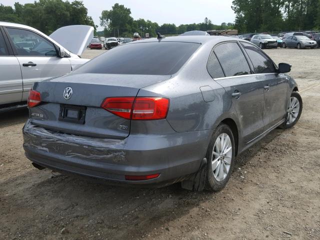 3VWLA7AJ1FM340965 - 2015 VOLKSWAGEN JETTA TDI GRAY photo 4