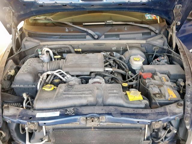 1B7HG2AN91S329810 - 2001 DODGE DAKOTA QUA BLUE photo 7