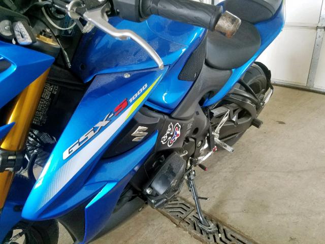 JS1GT79A4G2100539 - 2016 SUZUKI GSX-S1000 BLUE photo 9