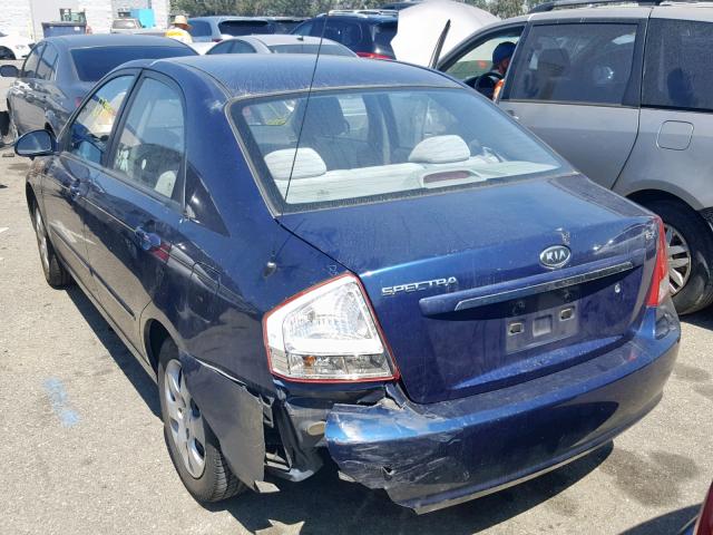 KNAFE122085533719 - 2008 KIA SPECTRA EX BLUE photo 3