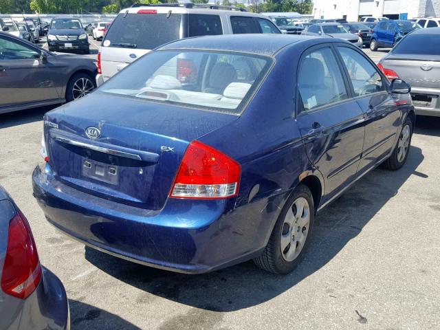 KNAFE122085533719 - 2008 KIA SPECTRA EX BLUE photo 4