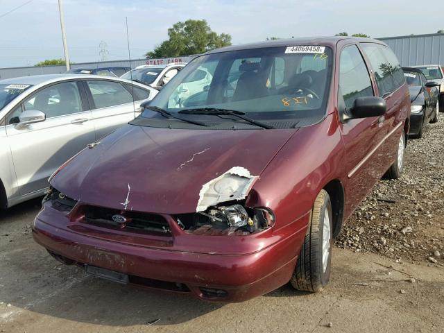 2FMZA51U7WBD76555 - 1998 FORD WINDSTAR W BURGUNDY photo 2