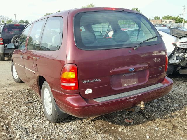 2FMZA51U7WBD76555 - 1998 FORD WINDSTAR W BURGUNDY photo 3