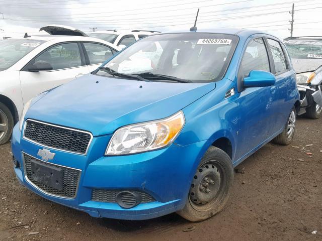 KL1TD66EX9B387236 - 2009 CHEVROLET AVEO LS TEAL photo 2