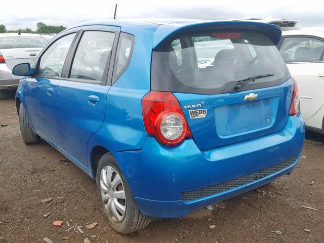 KL1TD66EX9B387236 - 2009 CHEVROLET AVEO LS TEAL photo 3