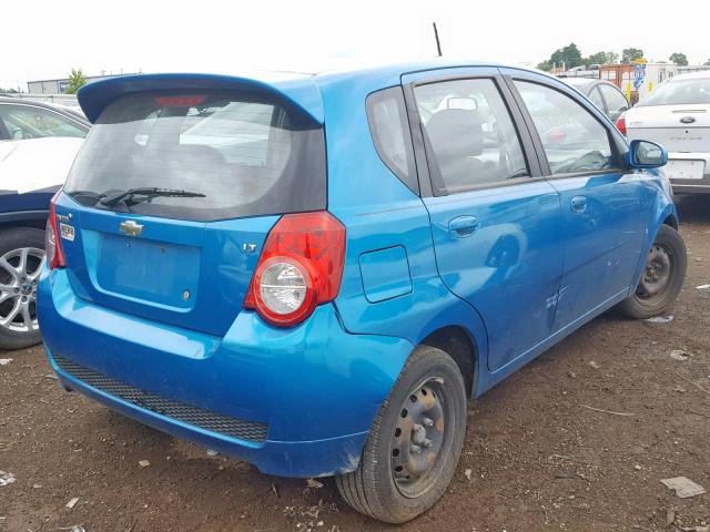 KL1TD66EX9B387236 - 2009 CHEVROLET AVEO LS TEAL photo 4