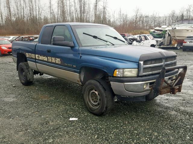 3B7KF23Z52M298008 - 2002 DODGE RAM 2500 BLUE photo 1