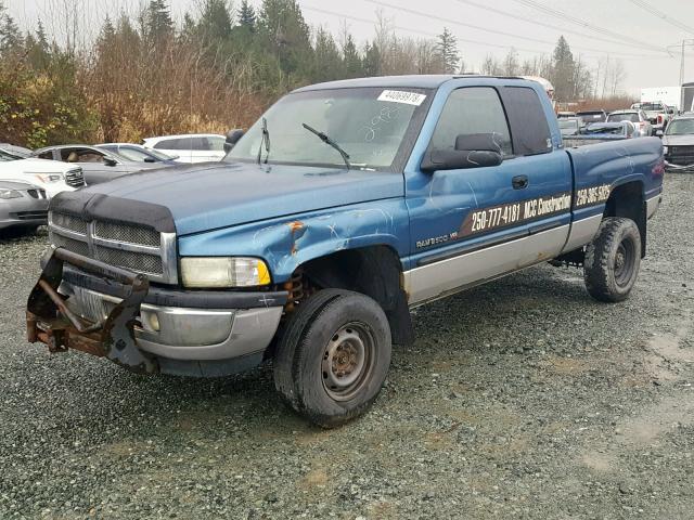 3B7KF23Z52M298008 - 2002 DODGE RAM 2500 BLUE photo 2