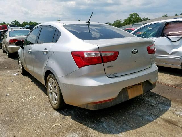 KNADM4A35G6640554 - 2016 KIA RIO LX SILVER photo 3