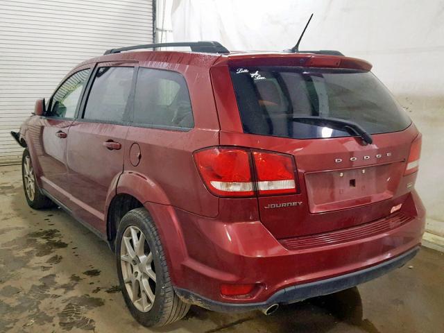 3D4PG1FG8BT540550 - 2011 DODGE JOURNEY MA RED photo 3