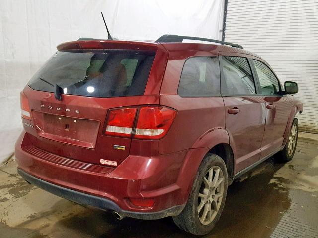 3D4PG1FG8BT540550 - 2011 DODGE JOURNEY MA RED photo 4