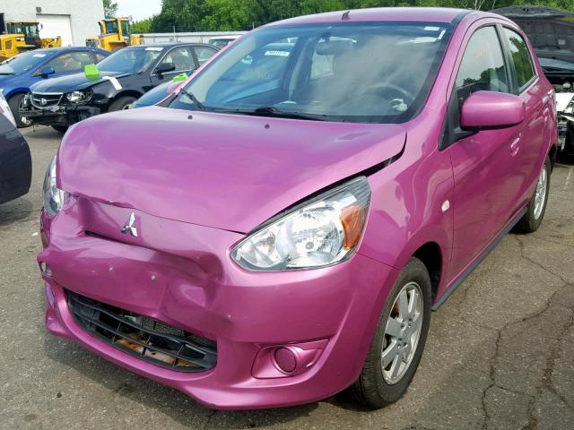 ML32A3HJ6EH004540 - 2014 MITSUBISHI MIRAGE DE PINK photo 2