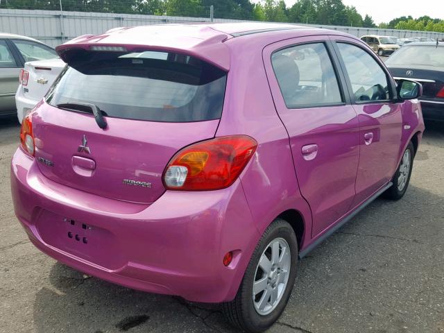 ML32A3HJ6EH004540 - 2014 MITSUBISHI MIRAGE DE PINK photo 4