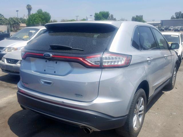 2FMTK3J93FBC34979 - 2015 FORD EDGE SEL SILVER photo 4