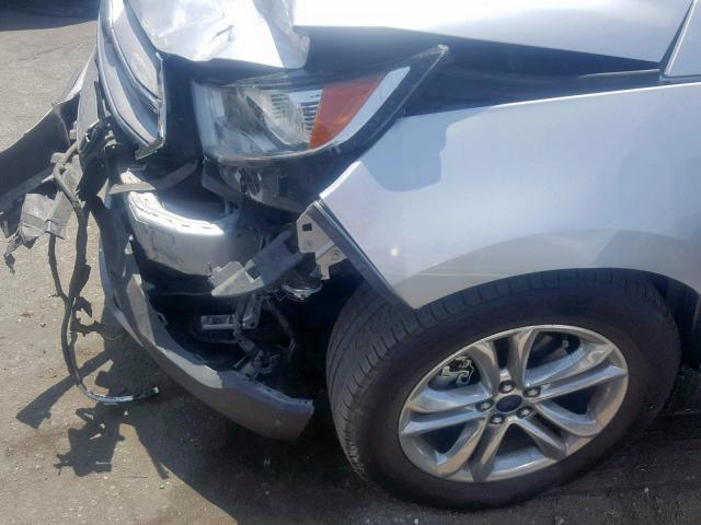 2FMTK3J93FBC34979 - 2015 FORD EDGE SEL SILVER photo 9