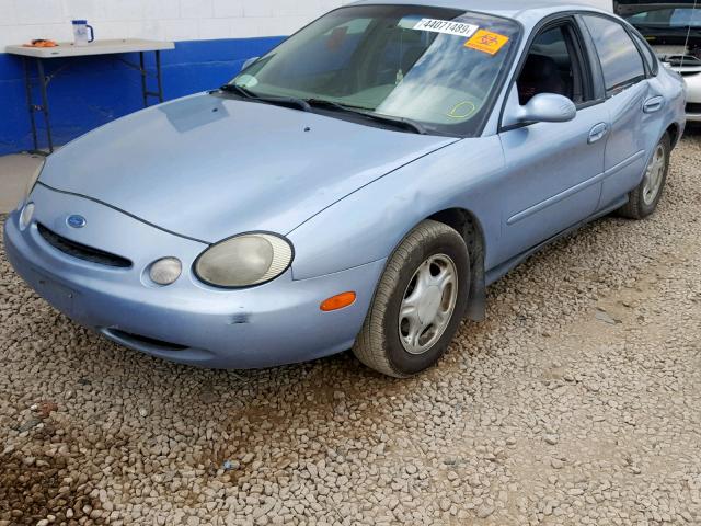 1FALP52U5VA303305 - 1997 FORD TAURUS GL BLUE photo 2