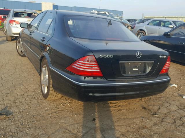 WDBNG84J13A372656 - 2003 MERCEDES-BENZ S 500 4MAT BLACK photo 3