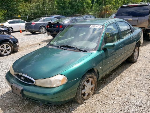 1FAFP6531XK107042 - 1999 FORD CONTOUR LX GREEN photo 2