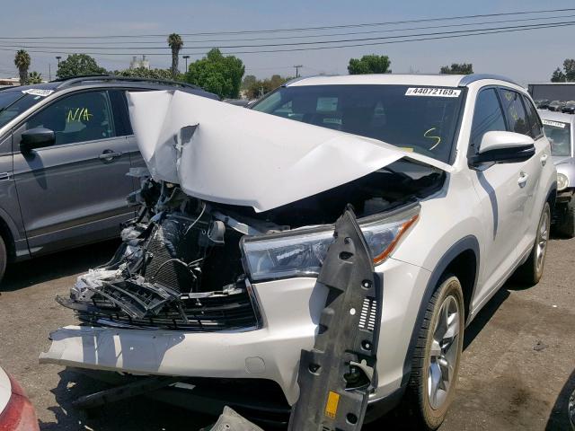 5TDYKRFH7FS053959 - 2015 TOYOTA HIGHLANDER WHITE photo 2