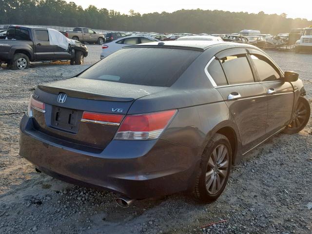 1HGCP3F81CA022936 - 2012 HONDA ACCORD EXL GRAY photo 4