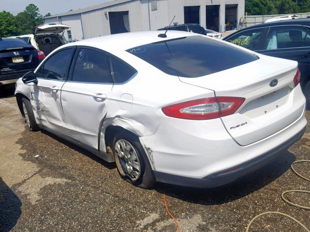 1FA6P0G77E5374324 - 2014 FORD FUSION S WHITE photo 3