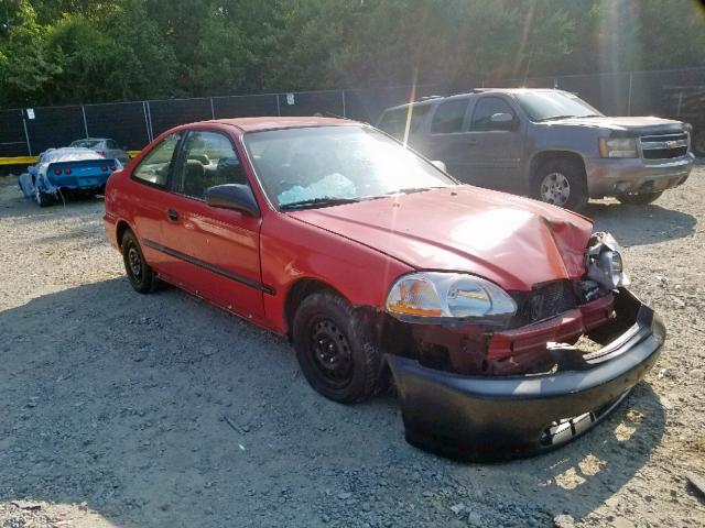 1HGEJ6224TL022057 - 1996 HONDA CIVIC DX RED photo 1