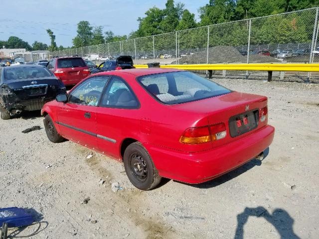 1HGEJ6224TL022057 - 1996 HONDA CIVIC DX RED photo 3