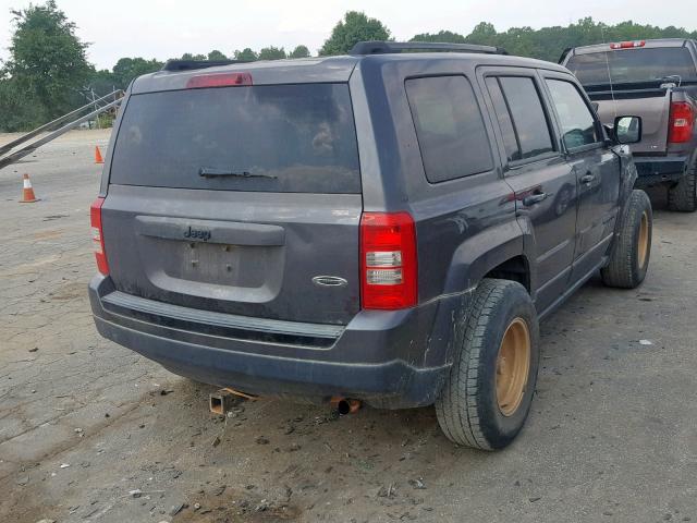 1C4NJPBA6ED813036 - 2014 JEEP PATRIOT SP GRAY photo 4