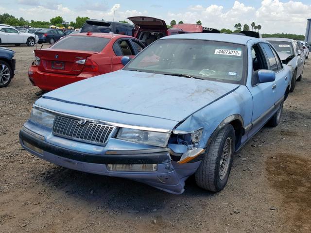 2MELM74W2RX660725 - 1994 MERCURY GRAND MARQ BLUE photo 2