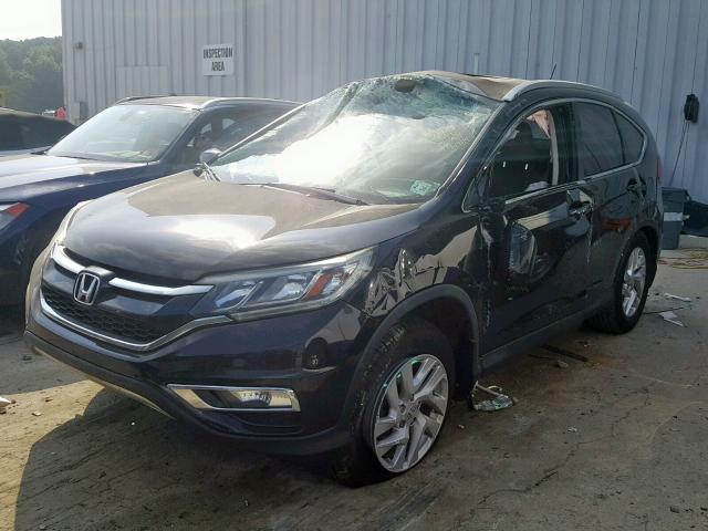 2HKRM4H72FH621529 - 2015 HONDA CR-V EXL BLACK photo 2