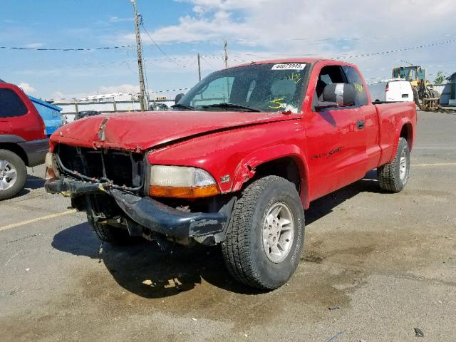 1B7GG22Y4WS667708 - 1998 DODGE DAKOTA RED photo 2