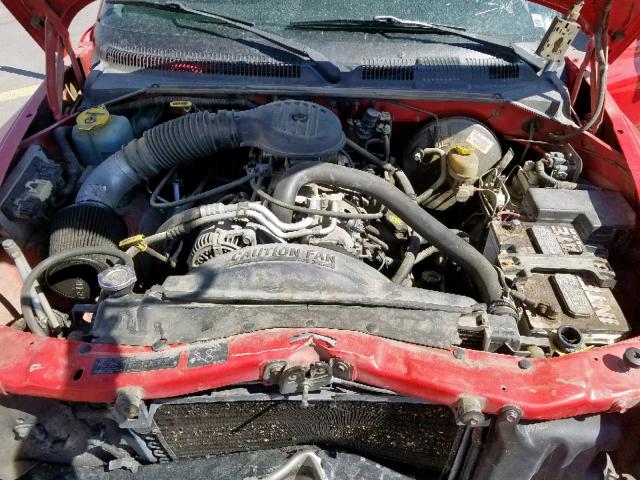 1B7GG22Y4WS667708 - 1998 DODGE DAKOTA RED photo 7