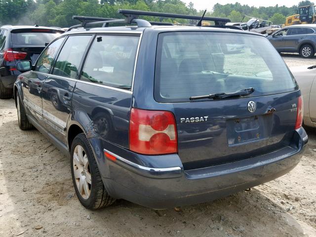 WVWYH63B62E197824 - 2002 VOLKSWAGEN PASSAT GLX GRAY photo 3